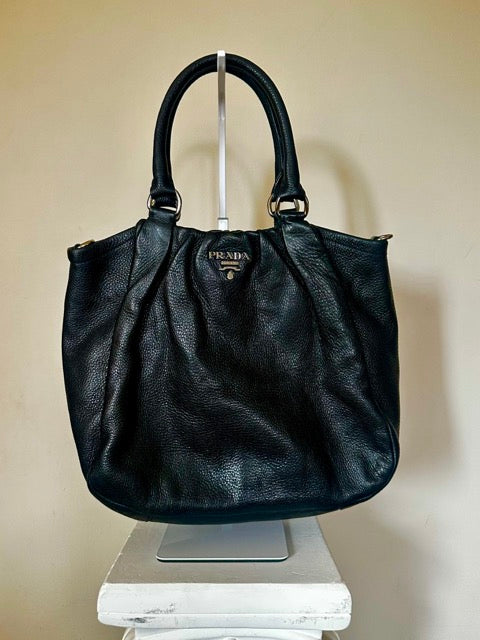 Vintage Prada Leather Tote Bag | Authenticated by Entrupy