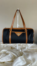 Vintage Yves Saint Laurent Navy Boston Bag | Made in France